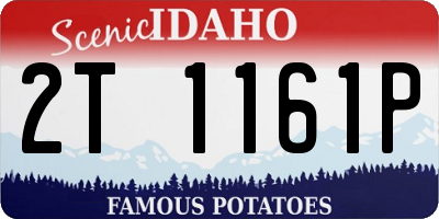 ID license plate 2T1161P