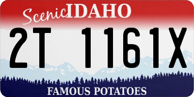 ID license plate 2T1161X