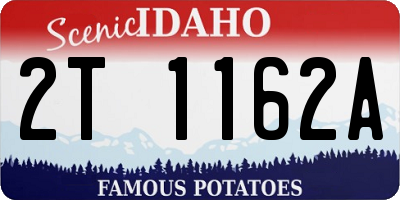 ID license plate 2T1162A