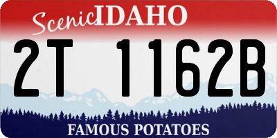 ID license plate 2T1162B