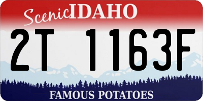 ID license plate 2T1163F