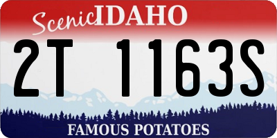 ID license plate 2T1163S