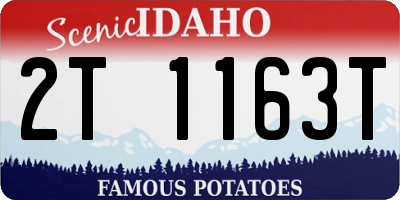 ID license plate 2T1163T