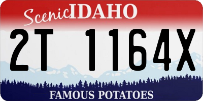 ID license plate 2T1164X
