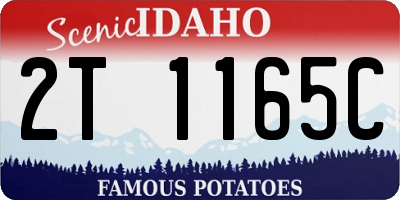 ID license plate 2T1165C