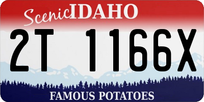 ID license plate 2T1166X