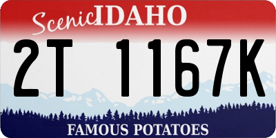 ID license plate 2T1167K