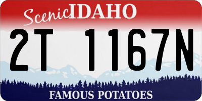 ID license plate 2T1167N