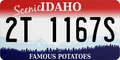 ID license plate 2T1167S