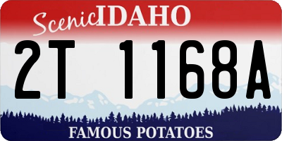 ID license plate 2T1168A