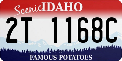 ID license plate 2T1168C