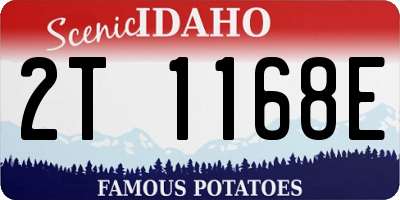 ID license plate 2T1168E