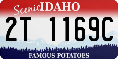ID license plate 2T1169C