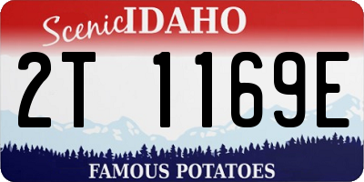 ID license plate 2T1169E