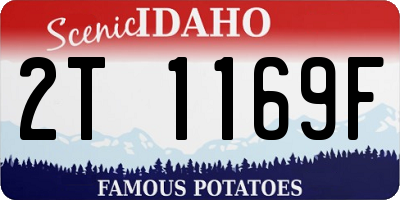 ID license plate 2T1169F