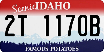 ID license plate 2T1170B
