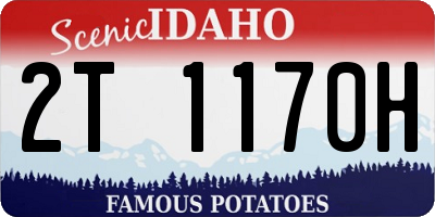 ID license plate 2T1170H