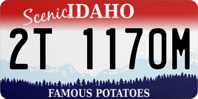 ID license plate 2T1170M