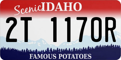 ID license plate 2T1170R