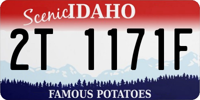 ID license plate 2T1171F