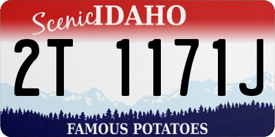 ID license plate 2T1171J