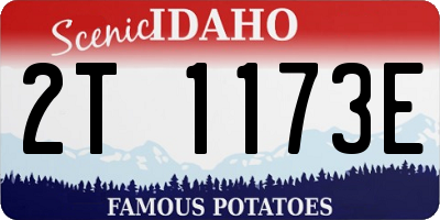 ID license plate 2T1173E