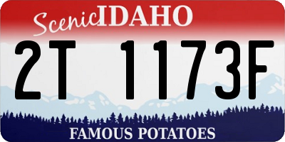 ID license plate 2T1173F