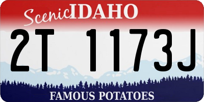 ID license plate 2T1173J
