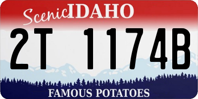 ID license plate 2T1174B