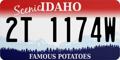 ID license plate 2T1174W