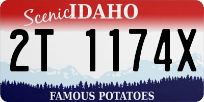 ID license plate 2T1174X