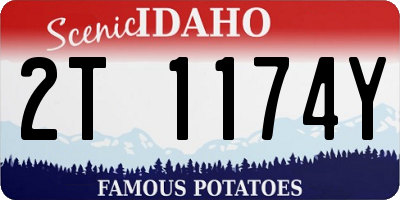 ID license plate 2T1174Y