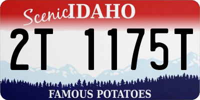 ID license plate 2T1175T