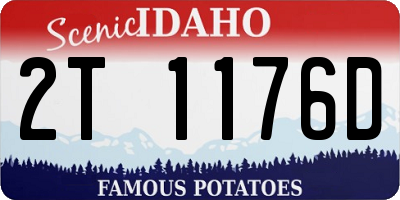 ID license plate 2T1176D