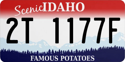 ID license plate 2T1177F
