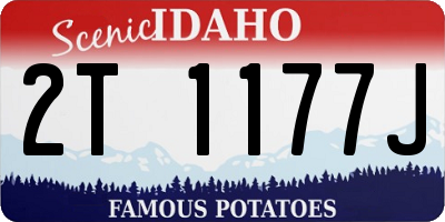 ID license plate 2T1177J