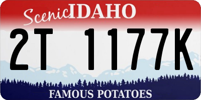 ID license plate 2T1177K