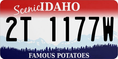 ID license plate 2T1177W