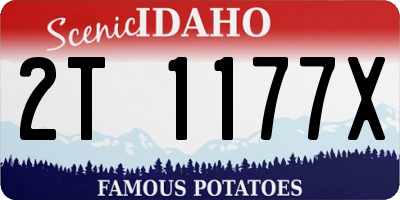 ID license plate 2T1177X