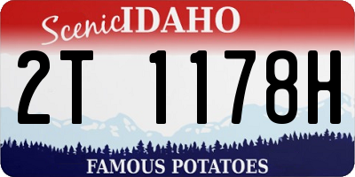 ID license plate 2T1178H