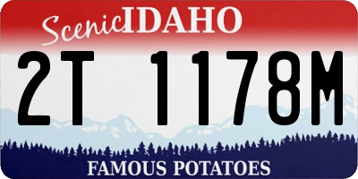 ID license plate 2T1178M