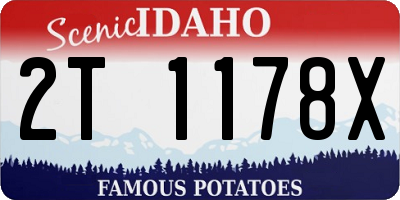 ID license plate 2T1178X