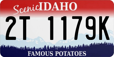 ID license plate 2T1179K