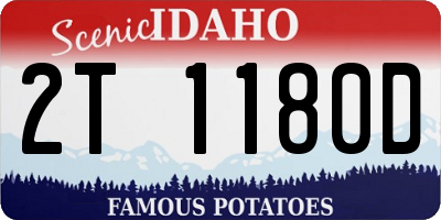 ID license plate 2T1180D