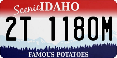 ID license plate 2T1180M