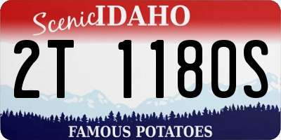 ID license plate 2T1180S
