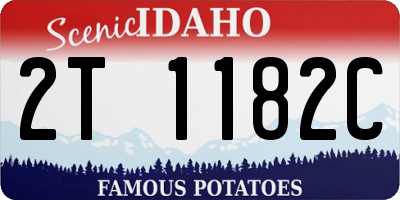 ID license plate 2T1182C