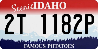 ID license plate 2T1182P