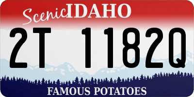 ID license plate 2T1182Q