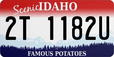 ID license plate 2T1182U